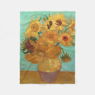 Manta Polar Vincent Van Gogh Doce Sunflowers In A Vase