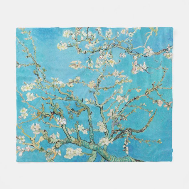Manta Polar Vincent van Gogh - Flor de Almendro (Frente (Horizontal))