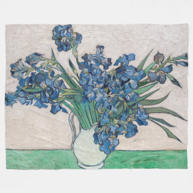 Manta Polar Vincent van Gogh - Irises (Frente (Horizontal))