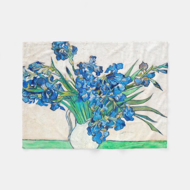 Manta Polar Vincent van Gogh IRISES Y ROSAS (Frente (Horizontal))