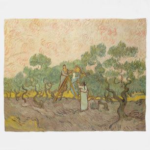 Manta Polar Vincent van Gogh - Mujeres recolectando aceitunas