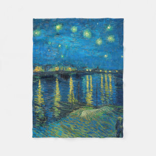 Manta Polar Vincent Van Gogh Noche estrellada sobre el Ródano