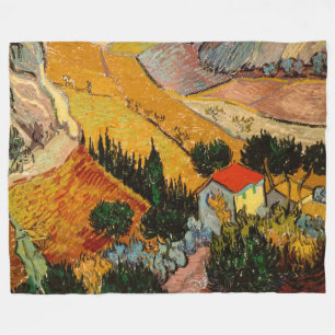 Manta Polar Vincent van Gogh - Paisaje, Casa y Payaso