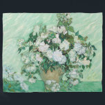 Manta Polar Vincent van Gogh - Rosas<br><div class="desc">Rosas / Vida fija: Vase con rosas rosas rosas rosadas - Vincent van Gogh,  aceite sobre lienzo,  1890</div>