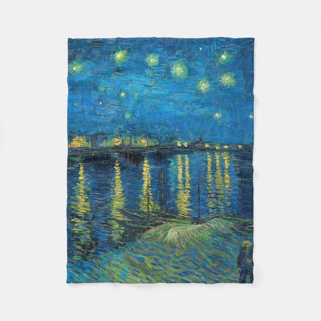 Manta Polar Vincent Van Gogh Starry Night Over the Rhone (Anverso)
