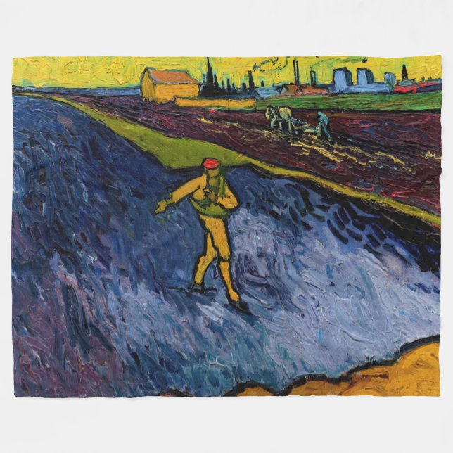 Manta Polar Vincent van Gogh - The Sower: Las afueras de Arles (Frente (Horizontal))