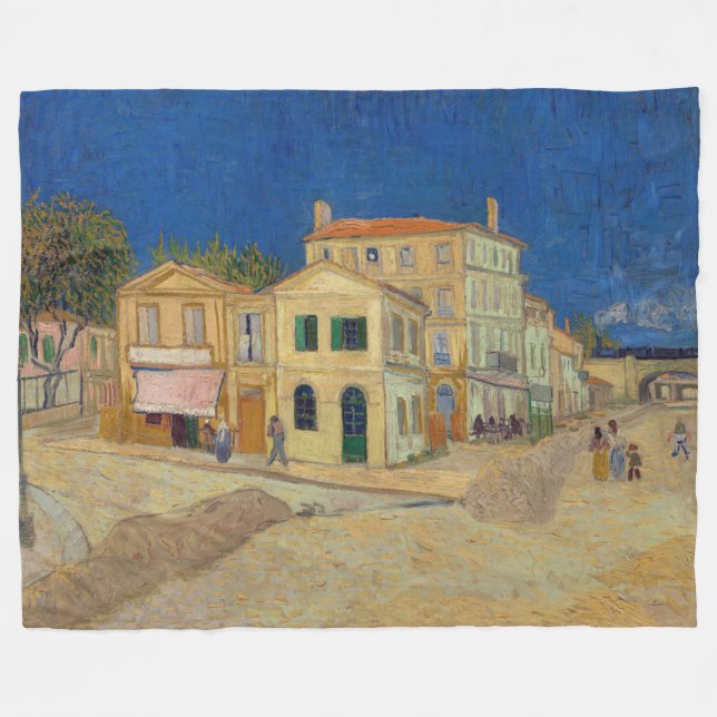 Manta Polar Vincent van Gogh - The Yellow House / The Street (Frente (Horizontal))