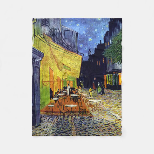 Manta Polar Vincent Willem van Gogh - Cafetería terraza de noc (Anverso)