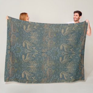 Manta Polar Viñeta William Morris Peacock y Dragon