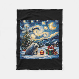 Manta Polar Vino de Navidades nocturnos Starry Style Van Gogh