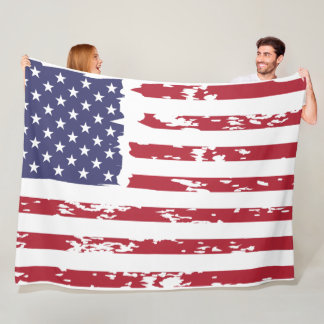 Manta Polar Vintage American Flag Fleece Blanket