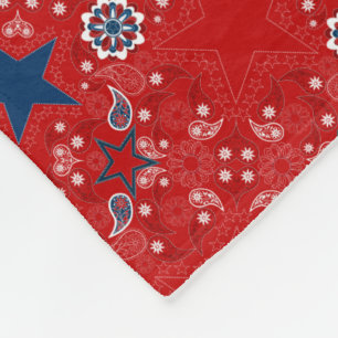 Manta Polar Vintage Americana Bandana Imprimir Funda
