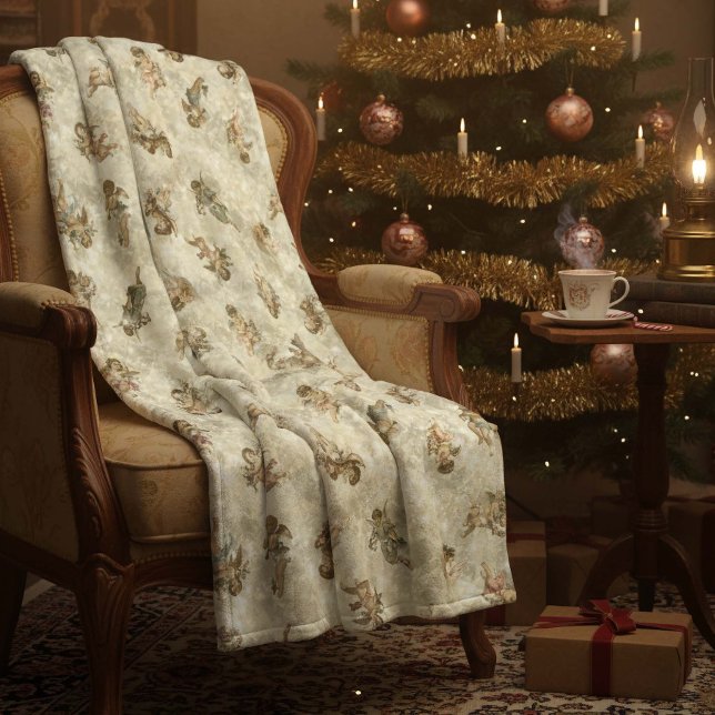 Manta Polar Vintage Angels Glittering Gold ID136 (Subido por el creador)