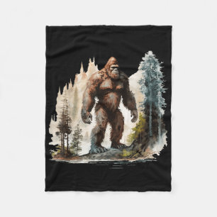 Manta Polar Vintage Bigfoot 70s Retro Bosque Sasquatch Senderi