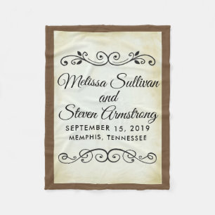 Manta Polar Vintage Boda de temas occidentales de moda antigua