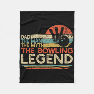 Manta Polar Vintage Bowling Dad El Hombre El Mito La Leyenda B