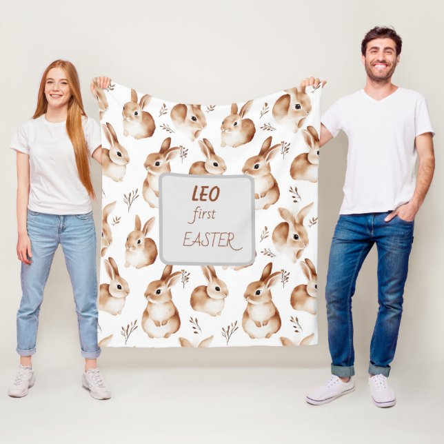 Manta Polar Vintage Bunny Easter Blanket - NOMBRE propio (In situ)