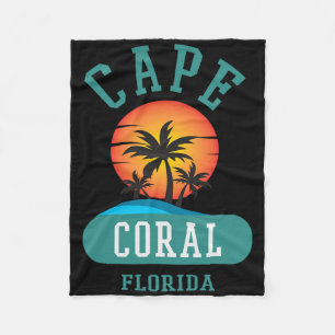 Manta Polar Vintage Cape Coral Florida Playas Novedad Art Pal