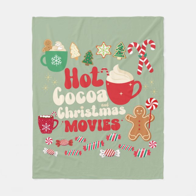 Manta Polar Vintage Christmas (Anverso)