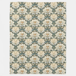 Manta Polar Vintage Cream Sage Green Flence Blanket