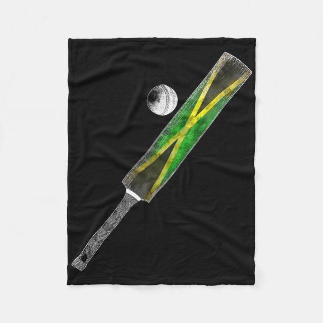 Manta Polar Vintage Cricket Jamaica Flag Jamaican Pride  (Anverso)