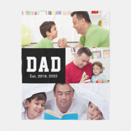 Manta Polar Vintage Dad Established Gift Text 3 Photo 