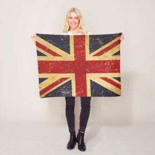 Manta Polar Vintage de la bandera británica Jack