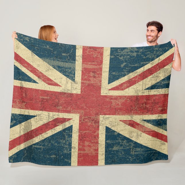 Manta Polar Vintage de Union Jack apenado (In situ)