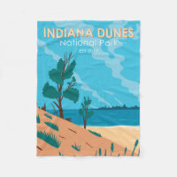 Vintage del parque nacional Indiana Dunes