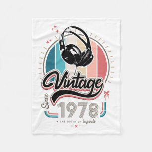 Manta Polar Vintage desde audífonos de 1978