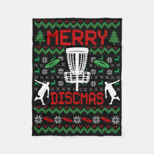 Manta Polar Vintage Divertido Disc Golf Navidad Fea