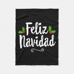 Manta Polar Vintage Feliz Navidad Retro Navidad Mexicana Españ