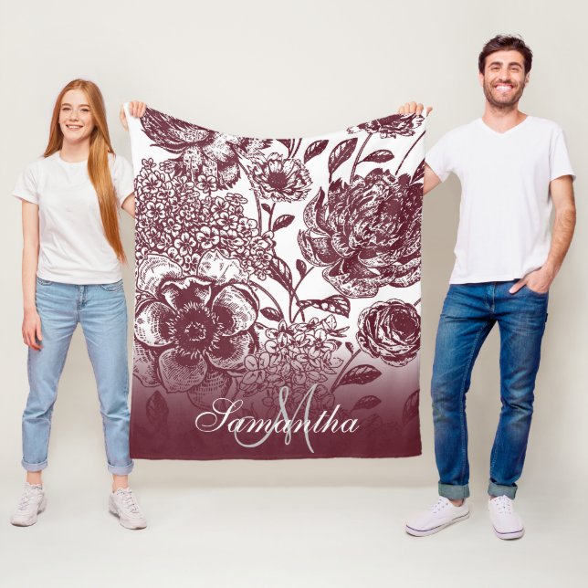 Manta Polar Vintage Floral (In situ)