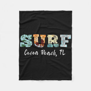 Manta Polar Vintage Florida Playa Surfista Retro Onda De Surf 
