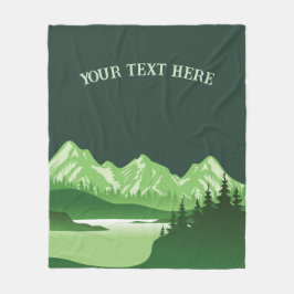 Manta Polar Vintage Green Lake Mountain Sunset