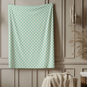 Manta Polar Vintage Green Tartán Navidades Wintertime