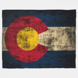 Manta Polar Vintage Grunge State Flag de Colorado