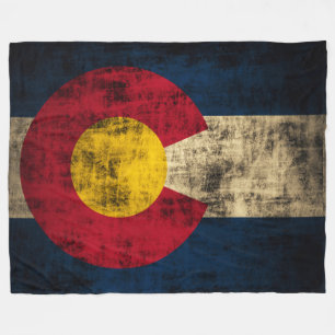Manta Polar Vintage Grunge State Flag de Colorado