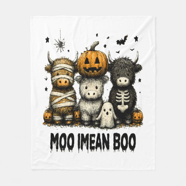 Manta Polar Vintage Halloween Bull Sheet (Anverso)