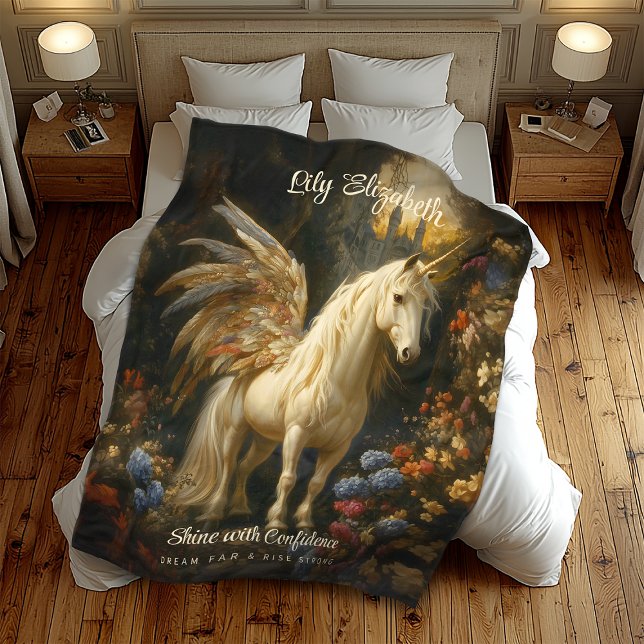 Manta Polar Vintage Magic Fairytale Pegasus Nursery (Subido por el creador)