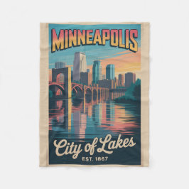 Manta Polar Vintage Minneapolis Minnesota Retro Travel Poster