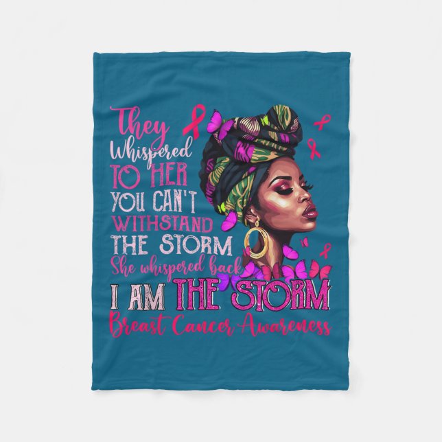 Manta Polar Vintage Motivational Suprt Breast Cancer Awareness (Anverso)