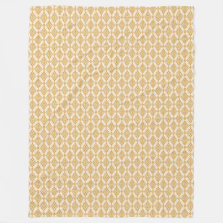 Manta Polar Vintage Mustard Floral Blanket - Cozy Boho Throw