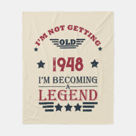 Manta Polar Vintage personalizado de 75 años