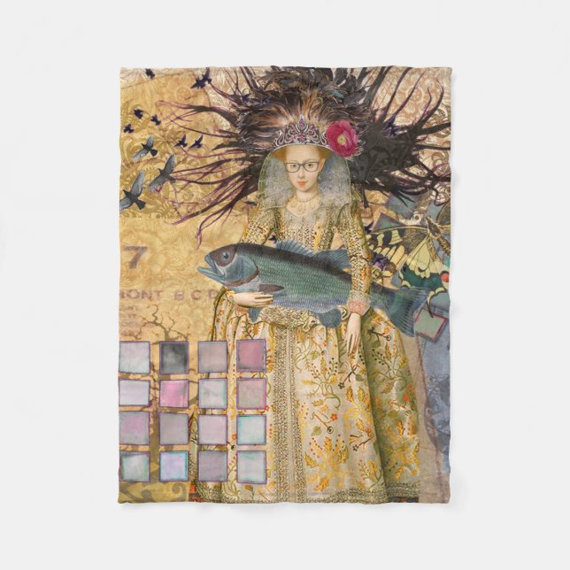 Manta Polar Vintage Pisces Woman Gothic Classic (Anverso)