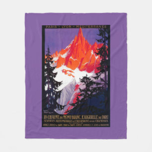 Manta Polar Vintage PosterEurope de Chaine De Mont Blanc del