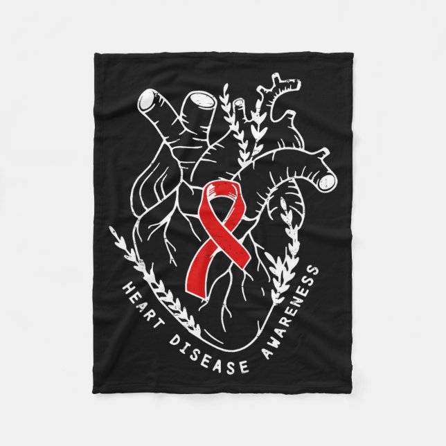 Manta Polar Vintage Retro Heart Disease Awareness Funny  (Anverso)