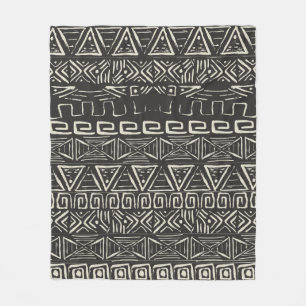 Manta Polar vintage retro pattern. Aztec background.