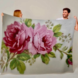 Manta Polar Vintage Rose Elegance Fleece Blanket