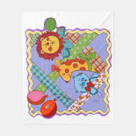 Manta Polar Vintage Safari Animals Fleece Blanket